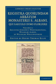Couverture de l’ouvrage Registra quorundam abbatum monasterii S. Albani, qui saeculo XVmo floruere