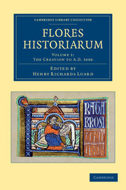 Couverture de l’ouvrage Flores historiarum