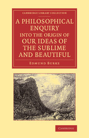 Couverture de l’ouvrage A Philosophical Enquiry into the Origin of our Ideas of the Sublime and Beautiful