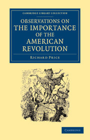 Couverture de l’ouvrage Observations on the Importance of the American Revolution