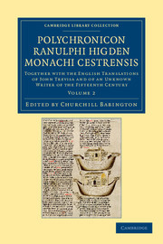 Couverture de l’ouvrage Polychronicon Ranulphi Higden, monachi Cestrensis