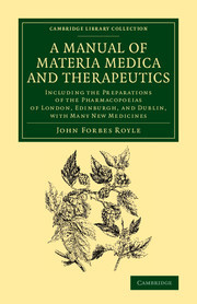 Couverture de l’ouvrage A Manual of Materia Medica and Therapeutics
