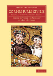 Couverture de l’ouvrage Corpus iuris civilis