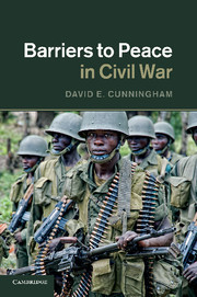 Couverture de l’ouvrage Barriers to Peace in Civil War