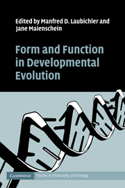 Couverture de l’ouvrage Form and Function in Developmental Evolution
