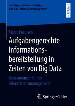 Couverture de l’ouvrage Aufgabengerechte Informationsbereitstellung in Zeiten von Big Data
