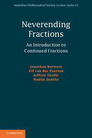 Couverture de l’ouvrage Neverending Fractions