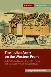 Couverture de l’ouvrage The Indian Army on the Western Front