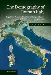 Couverture de l’ouvrage The Demography of Roman Italy