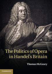 Couverture de l’ouvrage The Politics of Opera in Handel's Britain