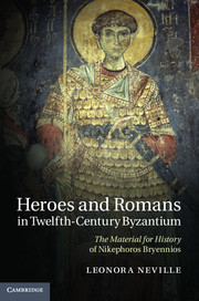 Couverture de l’ouvrage Heroes and Romans in Twelfth-Century Byzantium