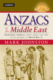 Couverture de l’ouvrage Anzacs in the Middle East