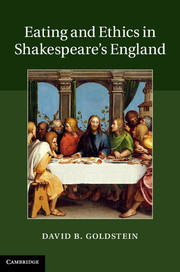 Couverture de l’ouvrage Eating and Ethics in Shakespeare's England