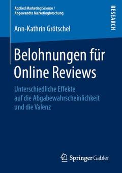 Couverture de l’ouvrage Belohnungen für Online Reviews