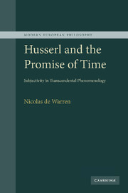 Couverture de l’ouvrage Husserl and the Promise of Time