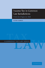 Couverture de l’ouvrage Income Tax in Common Law Jurisdictions: Volume 1, From the Origins to 1820