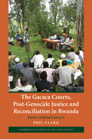 Couverture de l’ouvrage The Gacaca Courts, Post-Genocide Justice and Reconciliation in Rwanda