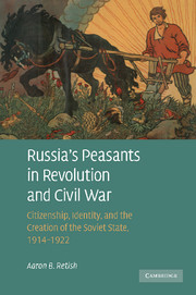 Couverture de l’ouvrage Russia's Peasants in Revolution and Civil War