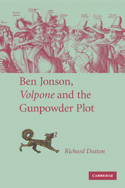 Couverture de l’ouvrage Ben Jonson, Volpone and the Gunpowder Plot