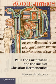 Couverture de l’ouvrage Paul, the Corinthians and the Birth of Christian Hermeneutics