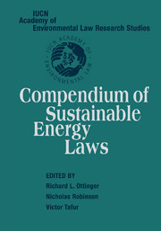Couverture de l’ouvrage Compendium of Sustainable Energy Laws