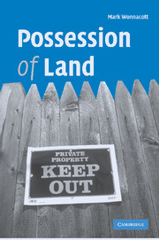 Couverture de l’ouvrage Possession of Land
