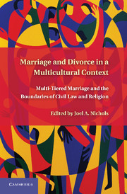 Couverture de l’ouvrage Marriage and Divorce in a Multi-Cultural Context