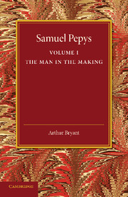 Couverture de l’ouvrage Samuel Pepys: Volume 1