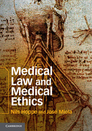 Couverture de l’ouvrage Medical Law and Medical Ethics