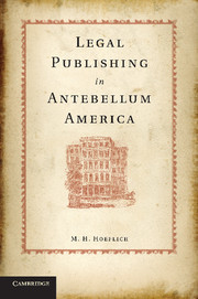 Couverture de l’ouvrage Legal Publishing in Antebellum America