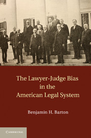 Couverture de l’ouvrage The Lawyer-Judge Bias in the American Legal System