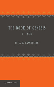 Couverture de l’ouvrage The Book of Genesis 1–24
