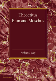 Couverture de l’ouvrage Theocritus, Bion and Moschus