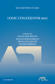 Cover of the book Logic Colloquium 2007