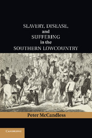 Couverture de l’ouvrage Slavery, Disease, and Suffering in the Southern Lowcountry