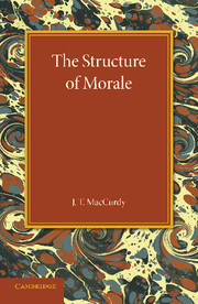 Couverture de l’ouvrage The Structure of Morale