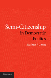 Couverture de l’ouvrage Semi-Citizenship in Democratic Politics