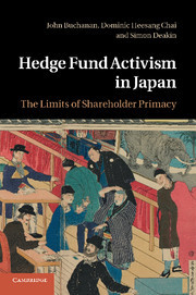 Couverture de l’ouvrage Hedge Fund Activism in Japan