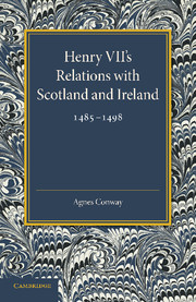 Couverture de l’ouvrage Henry VII's Relations with Scotland and Ireland 1485–1498