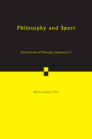 Couverture de l’ouvrage Philosophy and Sport