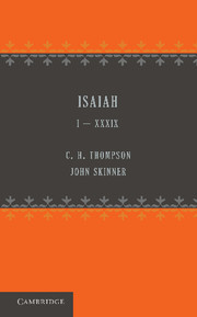 Cover of the book Isaiah 1–39