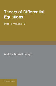 Couverture de l’ouvrage Theory of Differential Equations