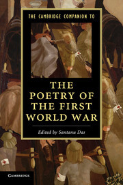 Couverture de l’ouvrage The Cambridge Companion to the Poetry of the First World War