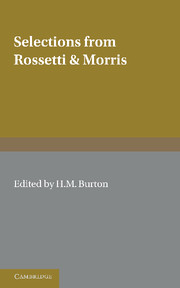 Couverture de l’ouvrage Selections from Rossetti and Morris