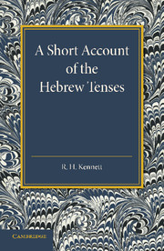 Couverture de l’ouvrage A Short Account of the Hebrew Tenses