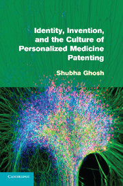 Couverture de l’ouvrage Identity, Invention, and the Culture of Personalized Medicine Patenting