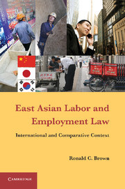 Couverture de l’ouvrage East Asian Labor and Employment Law