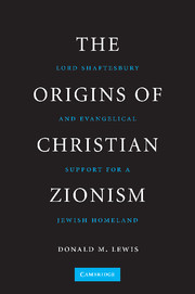 Couverture de l’ouvrage The Origins of Christian Zionism