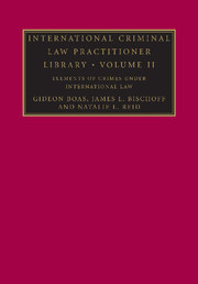 Couverture de l’ouvrage International Criminal Law Practitioner Library