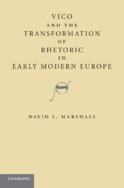 Couverture de l’ouvrage Vico and the Transformation of Rhetoric in Early Modern Europe